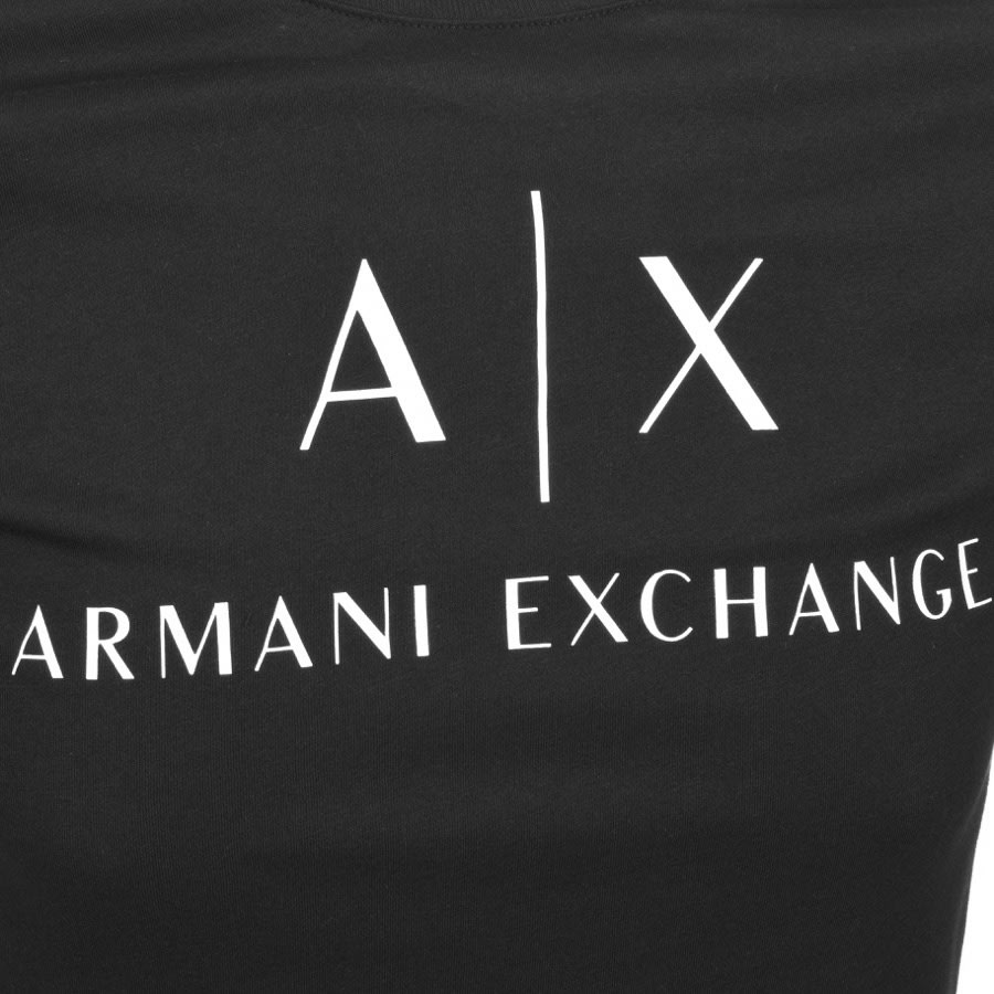 Alternative Image for ProductArmani Exchange Crew Neck Logo T Shirt Black3